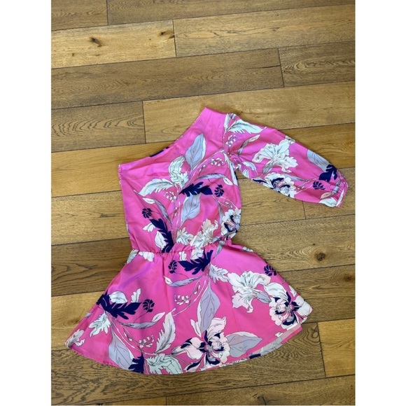 Yumi Kim One Shoulder Floral Dress Eastern Garden Pink Size Small - Picture 5 of 8